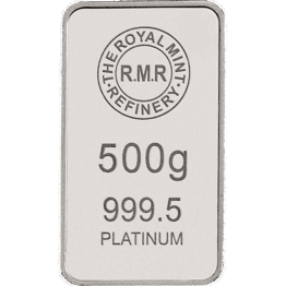 500g Platinum Bullion Minted Bar