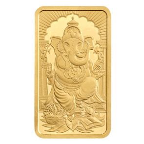 Золотой слиток Ganesh 20 г, отчеканенный в слитках