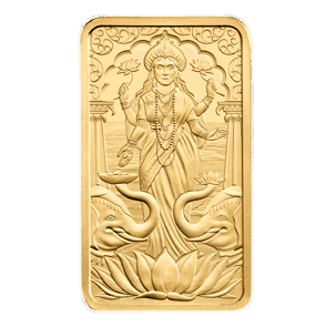 Золотой слиток Lakshmi 20 г, отчеканенный в слитках
