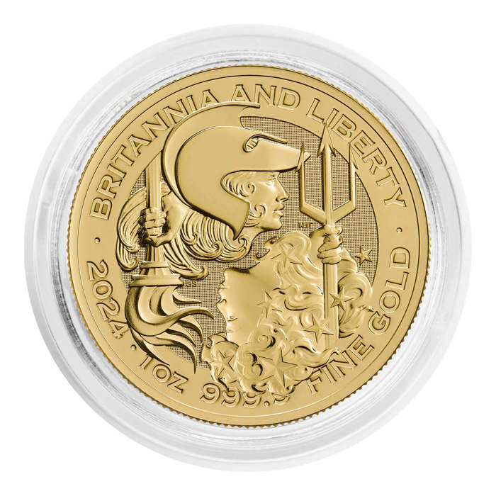 Britannia and Liberty 2024 1oz Gold Bullion Coin