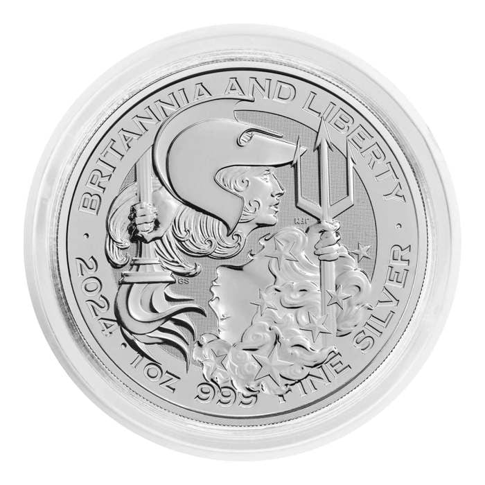 Britannia and Liberty 2024 1oz Silver Bullion Coin