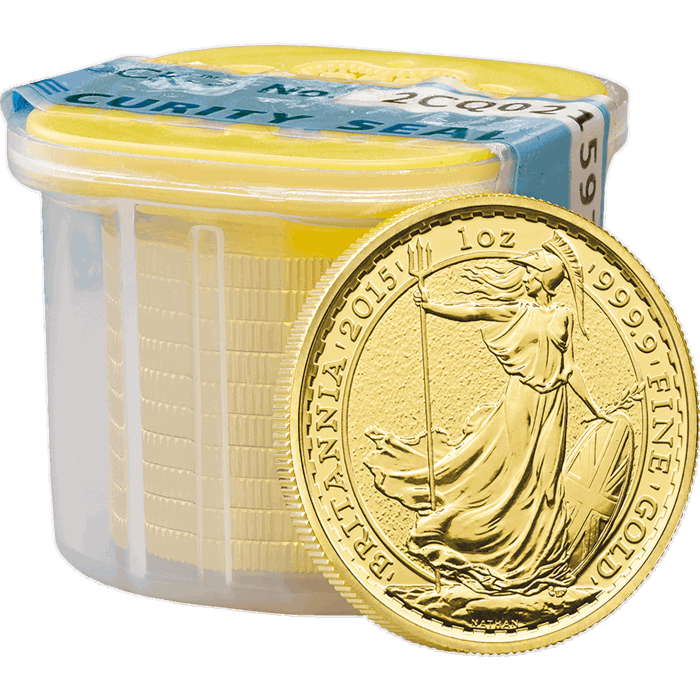 Britannia 2015 1 oz Gold Bullion Ten Coin Tube