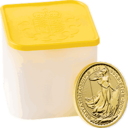 Britannia 2019 1 oz Gold Bullion Ten Coin Tube