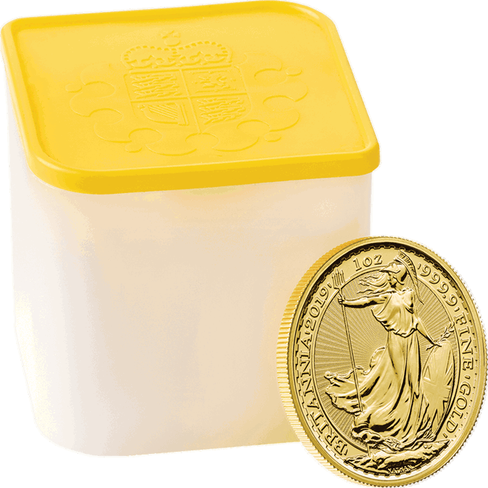 Britannia 2019 1 oz Gold Bullion Ten Coin Tube