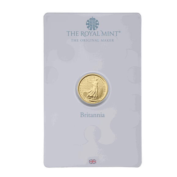 Britannia 2022 1/10 oz Gold Bullion Coin in Blister