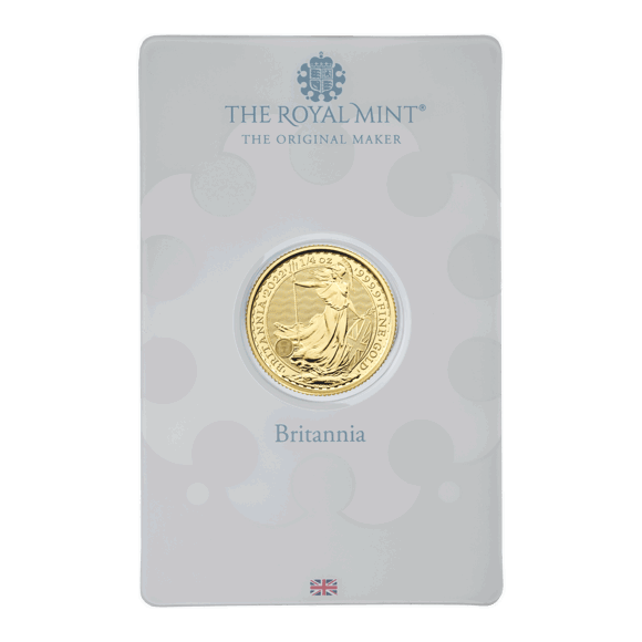 Britannia 2022 1/4 oz Gold Bullion Coin in Blister