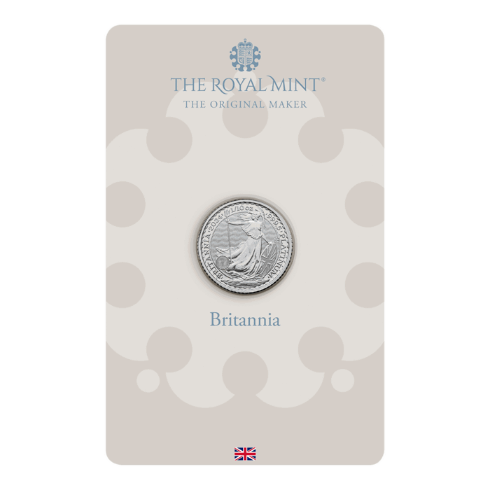 Britannia 2024 1/10 oz Platinum Bullion Coin in Blister