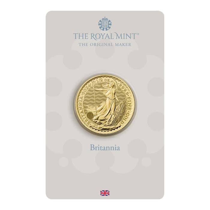 Britannia 2024 1/2oz Gold Bullion Coin in Blister