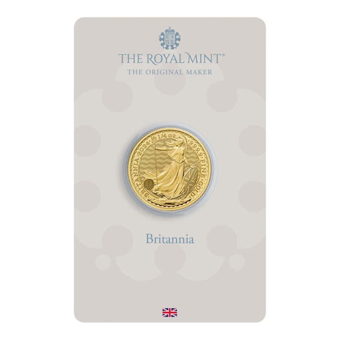 Britannia 2024 1/4oz Gold Bullion Coin in Blister