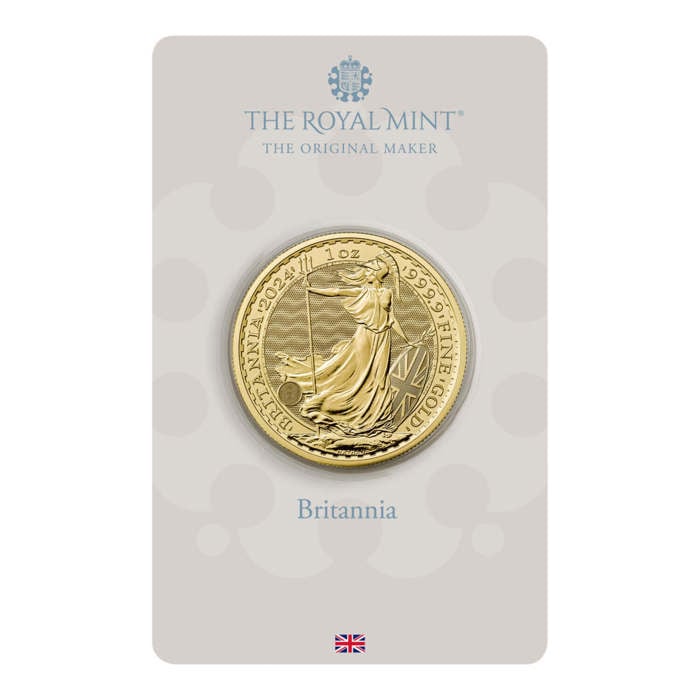 Britannia 2024 1oz Gold Bullion Coin in Blister