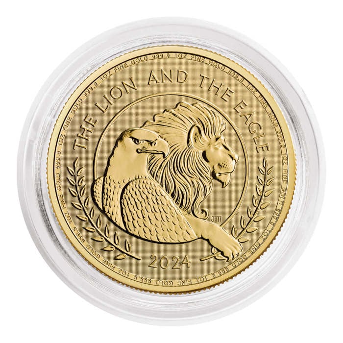 The British Lion and American Eagle 2024 1oz Gold Bullion Coin