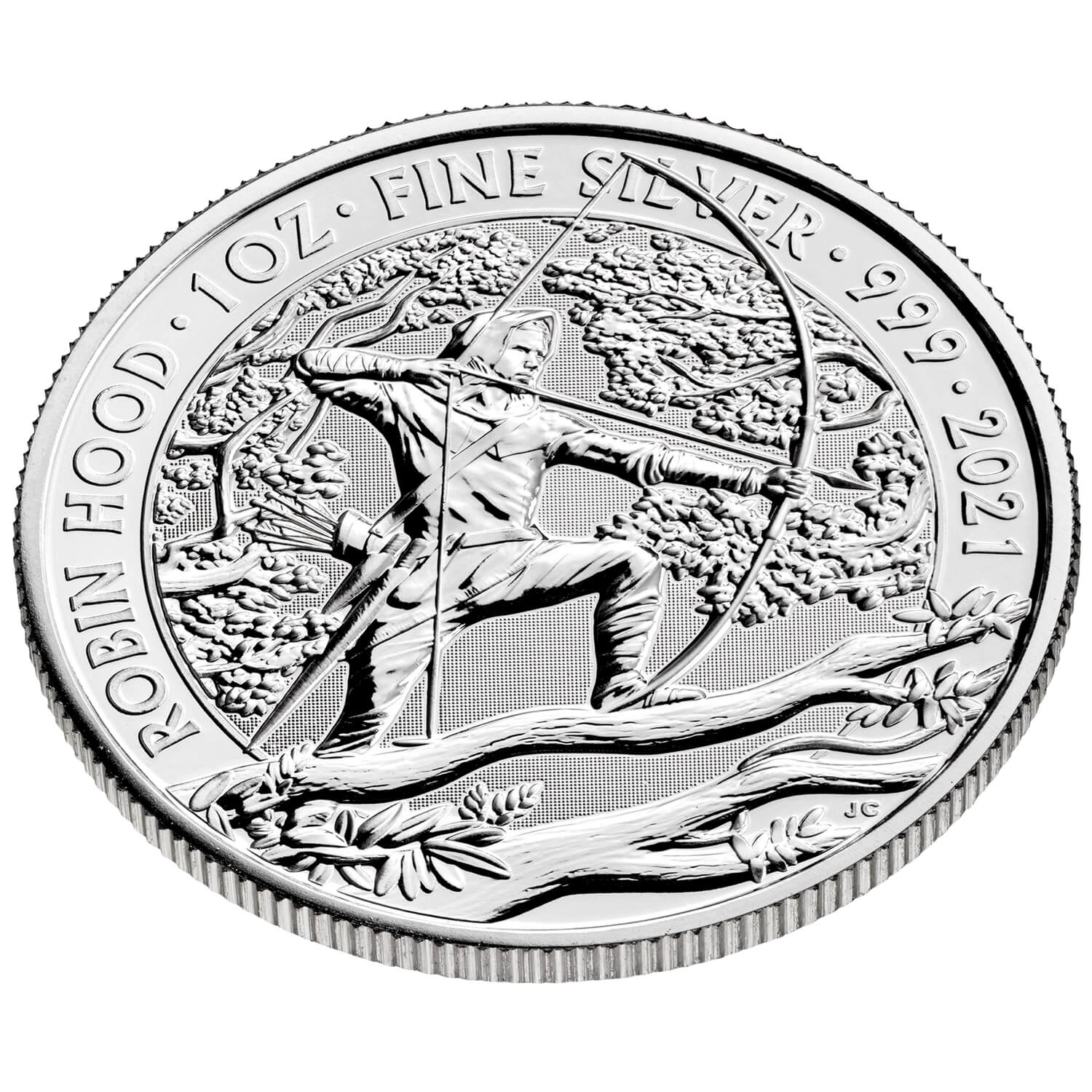 Silvern Metals 2021 Myths and Legends Robin Hood Silver Coin 1oz .999 silver in Lighthouse Capsule