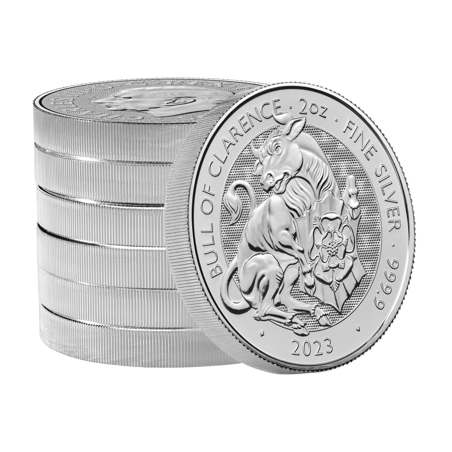 The Royal Tudor Beasts 2023 Bull of Clarence 2oz Silver Bullion