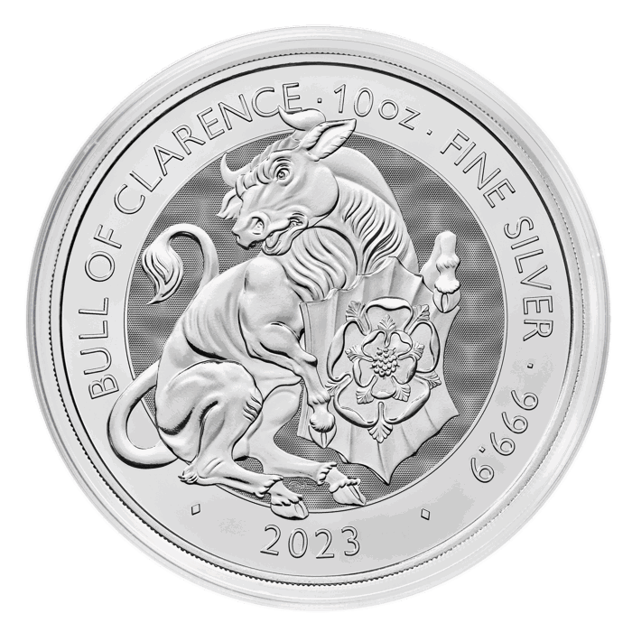 The Royal Tudor Beasts 2023 Bull of Clarence 10oz Silver Bullion Coin