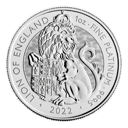The Royal Tudor Beasts 2022 Lion of England 1oz Platinum Bullion Coin
