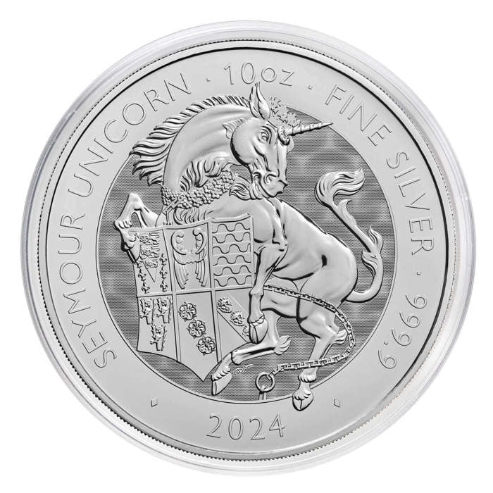 The Royal Tudor Beasts 2024 Seymour Unicorn 10oz Silver Bullion Coin