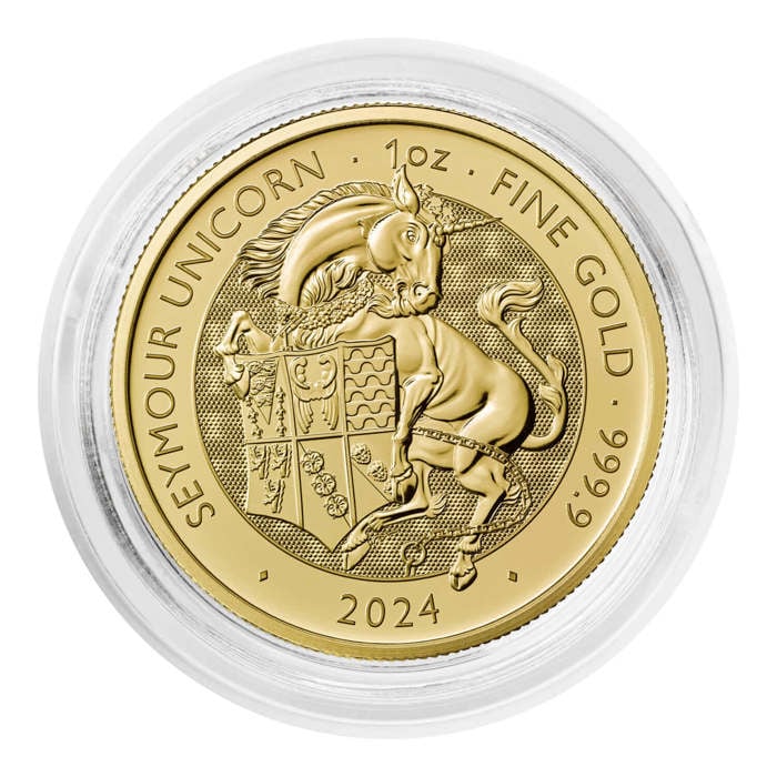 The Royal Tudor Beasts 2024 Seymour Unicorn 1oz Gold Bullion Coin