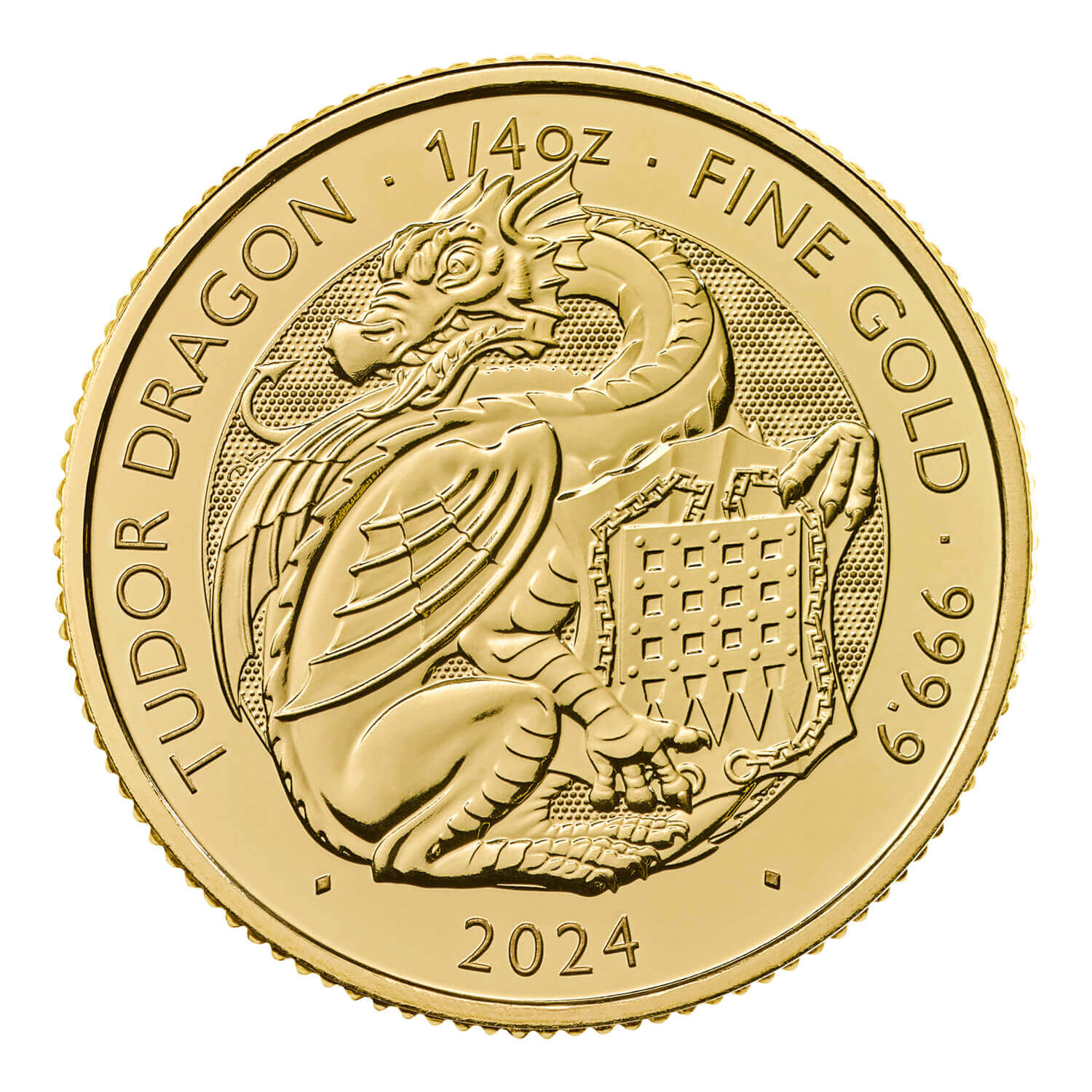 2024 Tudor Dragon Gold 1/4oz Bullion Coin | The Royal Mint