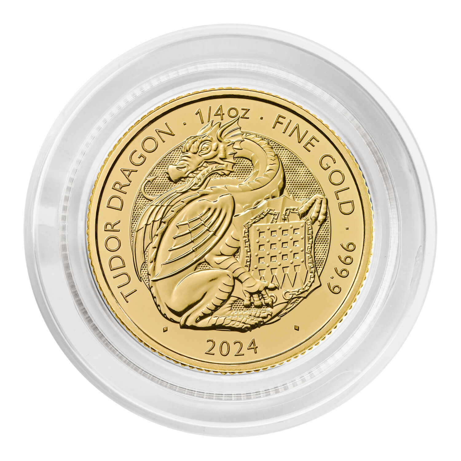 コレクション 2024 King of Beasts Coin $20 2024 Tudor Dragon Gold 1/4oz Bullion Coin | The Royal Mint