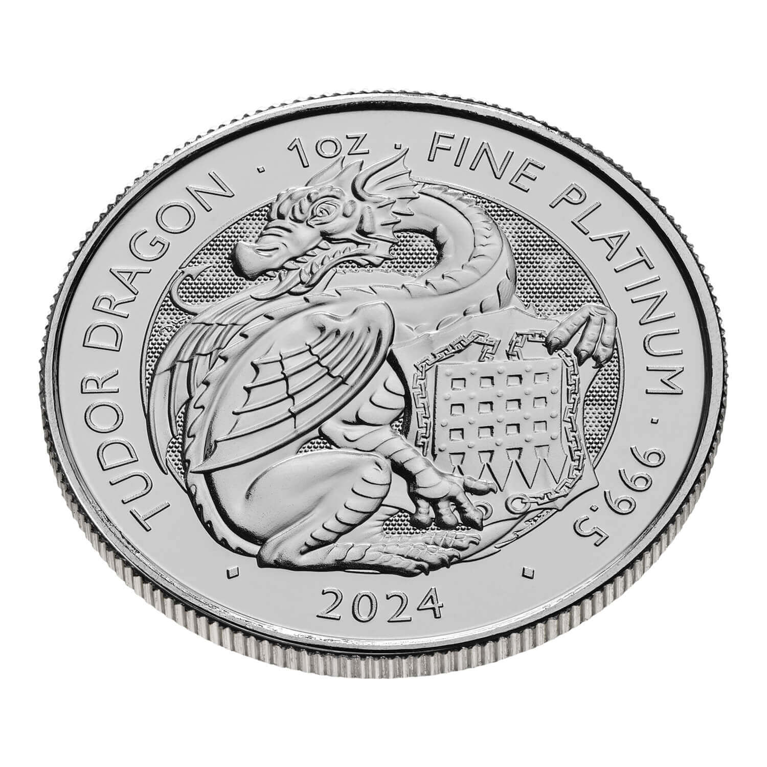 The Royal Tudor Beasts 2024 Tudor Dragon 1oz Platinum Bullion Coin
