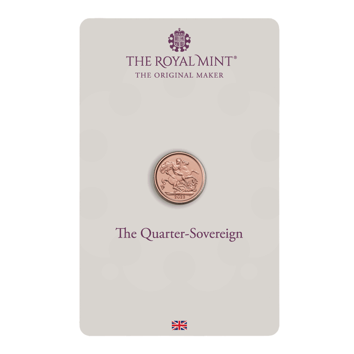 The Coronation Quarter Sovereign 2023 Gold Bullion Coin in Blister