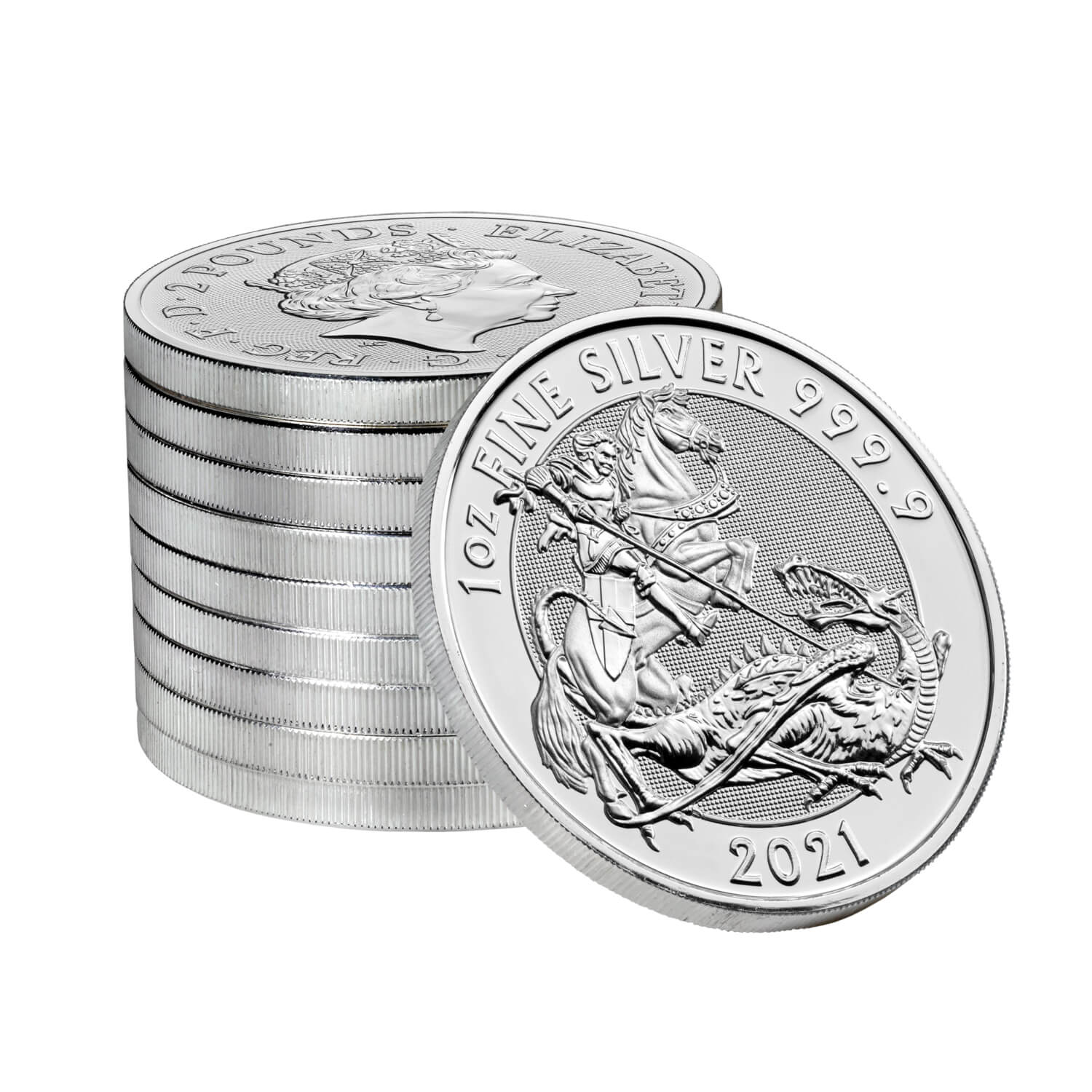Valiant 1oz Twenty Five Silver Bullion Coin Tube | The Royal Mint