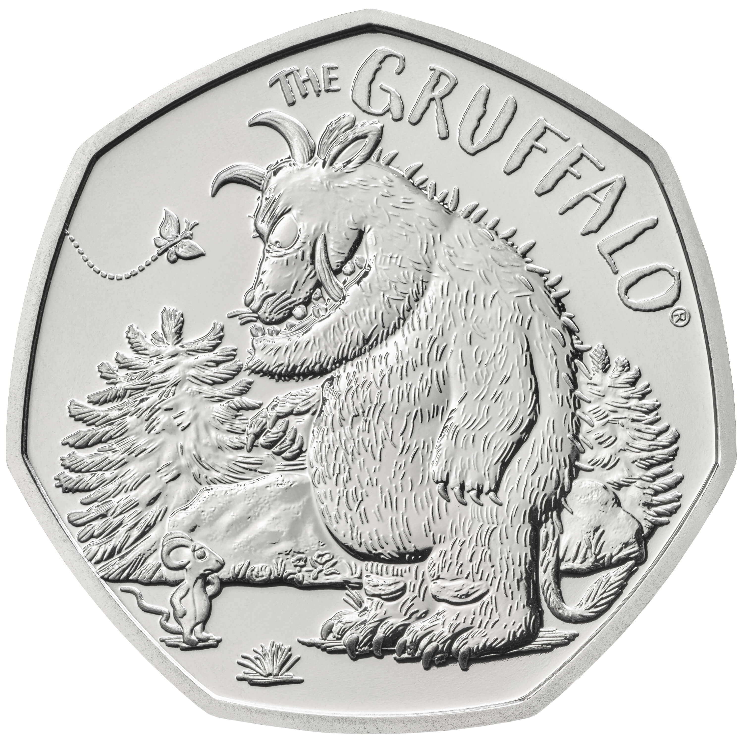 Details about   2019 The Gruffalo Colourized Silver Proof Royal Mint 50p Cased&Boxed With COA 