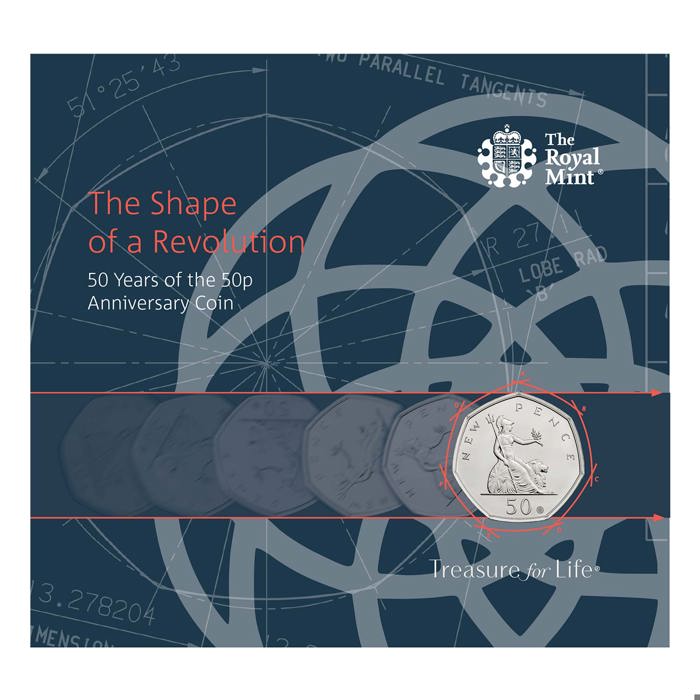 50 Years of the 50p 2019 UK 50p Brilliant Uncirculated Coin 