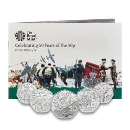 50 years of the 50p - Brilliant Uncirculated Coin Set - Military
