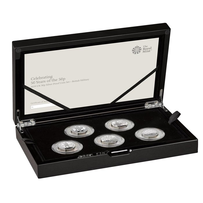 50 years of the 50p - Silver Proof Coin Set - Military