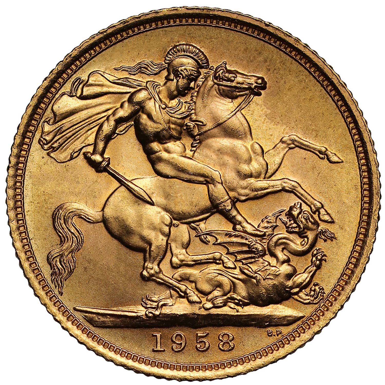 1958 Gold sovereign coin Uncirculated . 