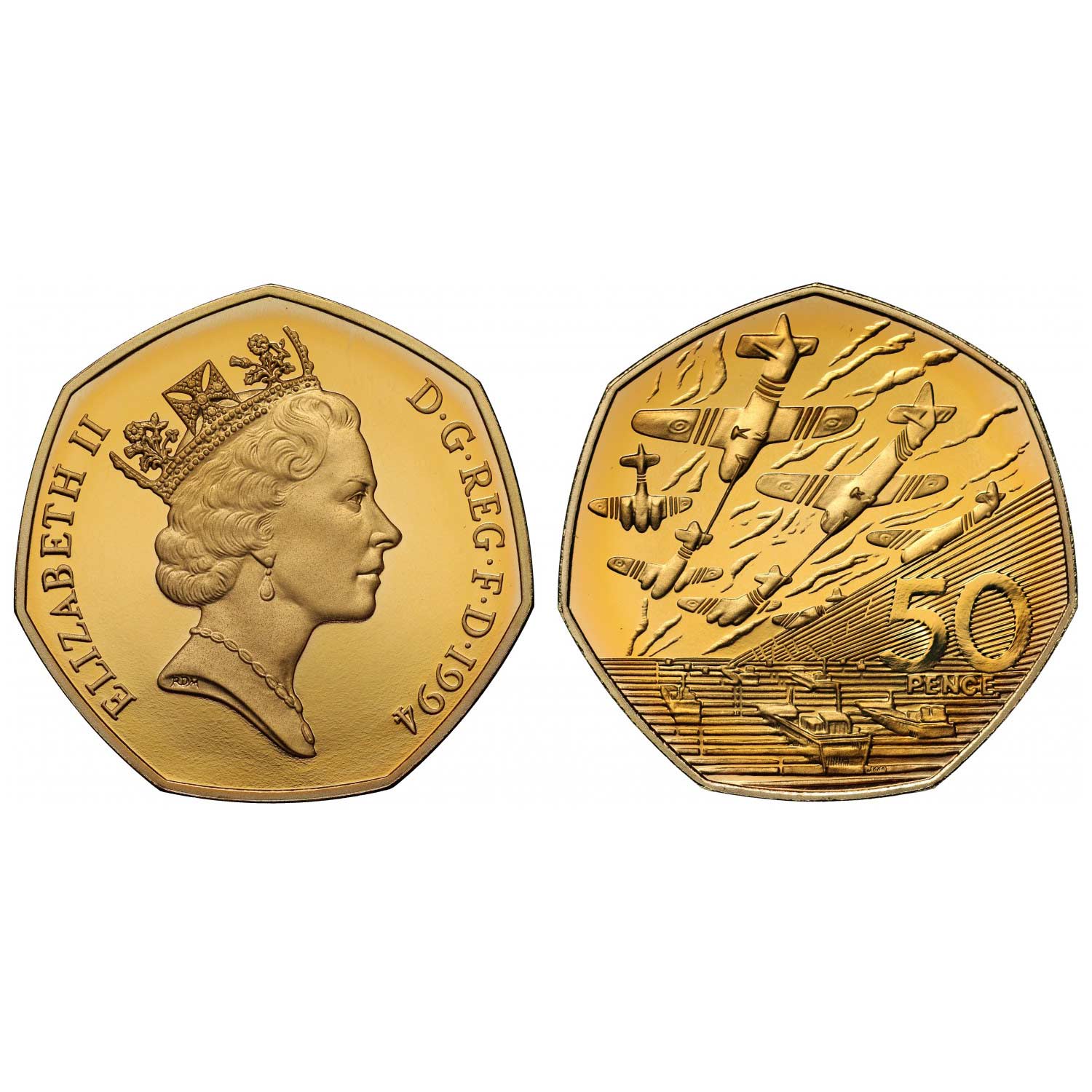 1994 D-Day UK 50 Pence Gold Coin | The Royal Mint