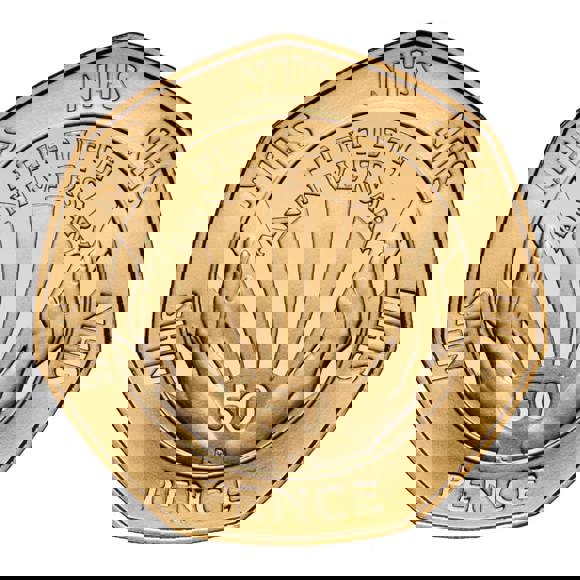 1998 NHS UK 50 Pence Gold Coin