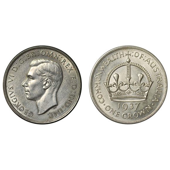 Australia, George VI, silver Crown