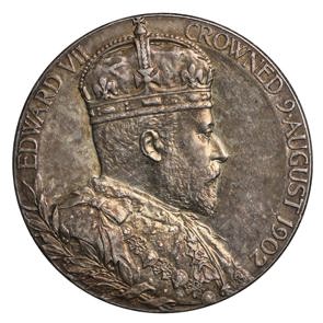 1902 Edward VII, silver coronation medal