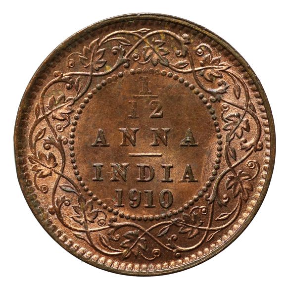 British India, Edward VII, 1/12 Anna Copper