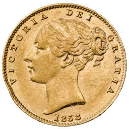 1858 Victoria Young Head Sovereign