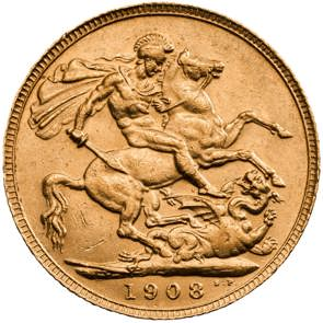 1908 Edward VII Circulating Sovereign