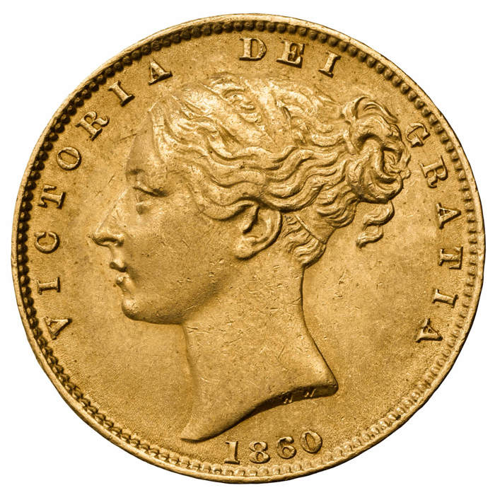1860 Victoria Young Head Sovereign