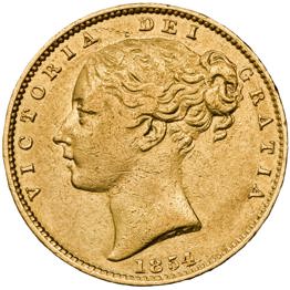1854 Victoria Young Head Sovereign