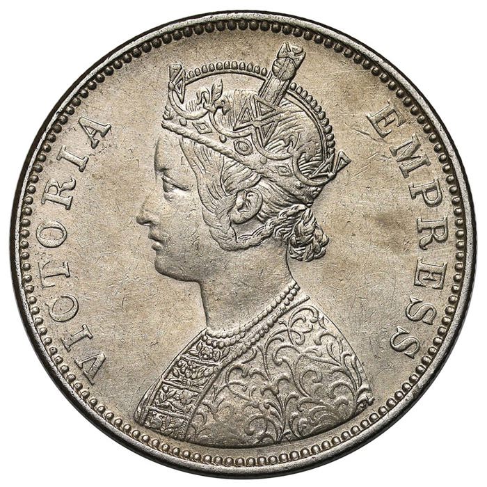 British India Queen Victoria Silver Rupee