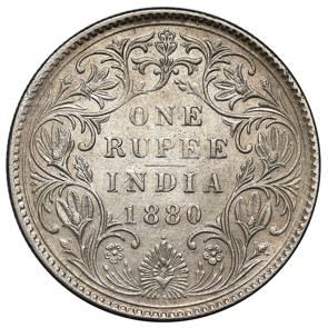 British India Queen Victoria Silver Rupee