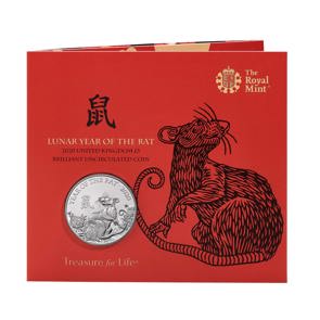 Lunar Year of the Rat 2020 UK £5 Brilliant Uncirculated Coin