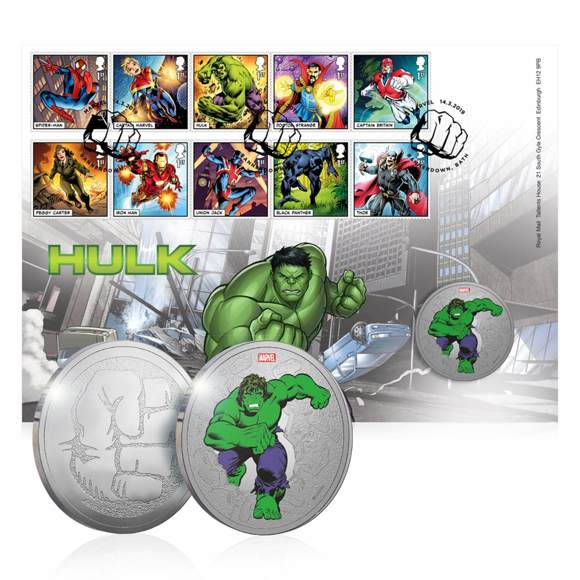 MARVEL™ Hulk Limited Edition Brilliant Uncirculated Medal Cover