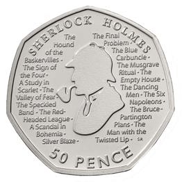 50p Coins 44 a celebration of sherlock holmes 2019 uk 50p brilliant uncirculated coin rev uk19shbu