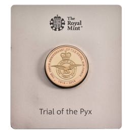 RAF Centenary Badge 2018 UK £2 Gold Proof Coin - Trial of the Pyx