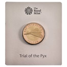 RAF Centenary Vulcan 2018 UK £2 Gold Proof Coin - Trial of the Pyx