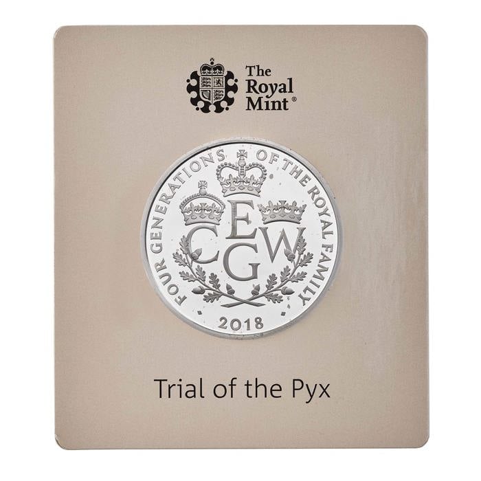 Trial of the Pyx - Four Generations of Royalty 2018 UK £5 Silver Proof Coin