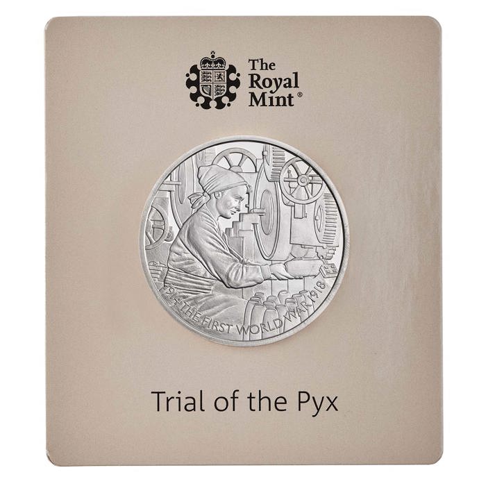 Trial of the Pyx - First World War Centenary 2018 UK Women In Factories £5 Silver Proof Coin