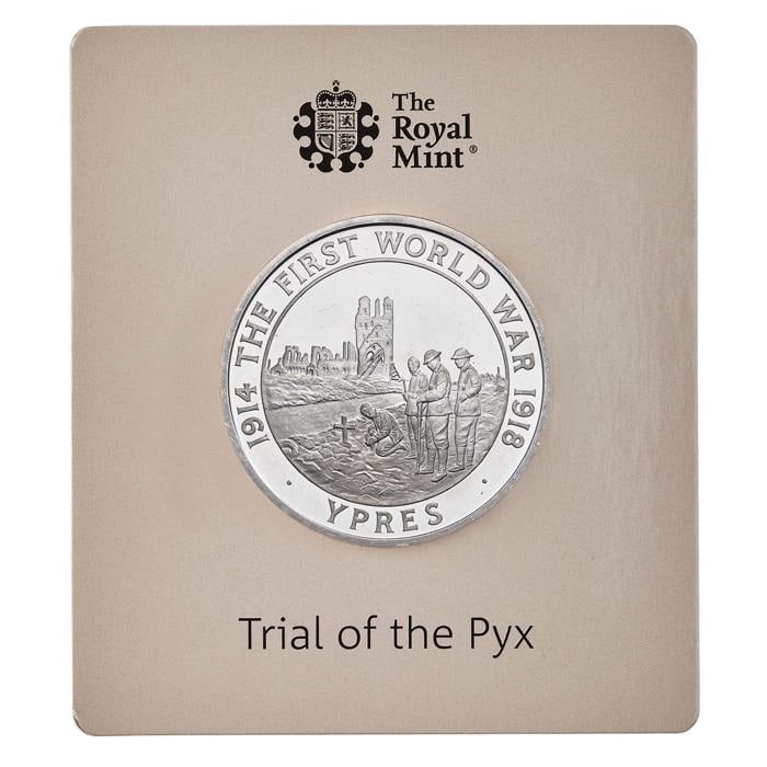 Trial of the Pyx - First World War Centenary 2018 UK Ypres £5 Silver Proof Coin